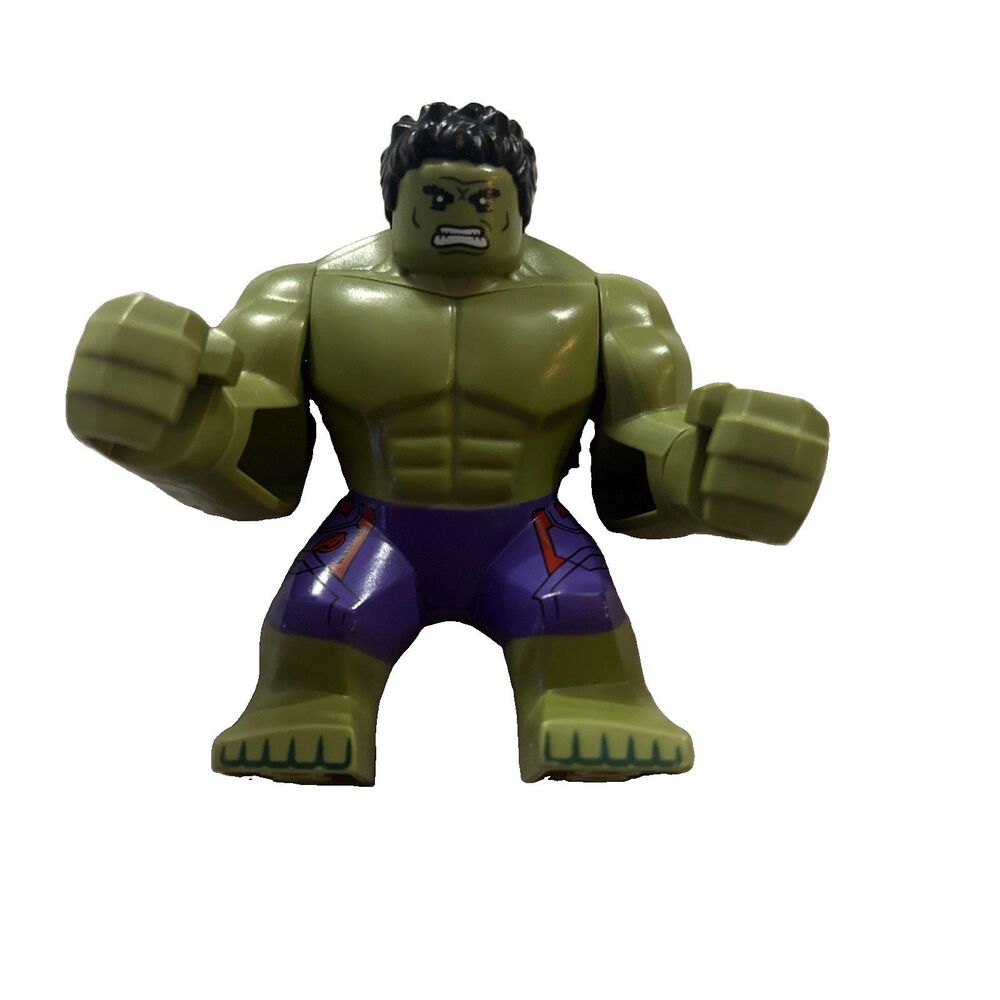 LEGO Hulk Minifigure 2015 Marvel Avengers Age of Ultron 76031 Purple Pants-RARE